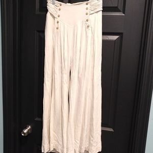 Cream two piece pant set